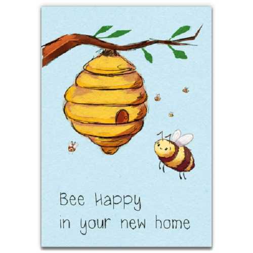 New Home Bee - Eco-Friendly Greeting Card
