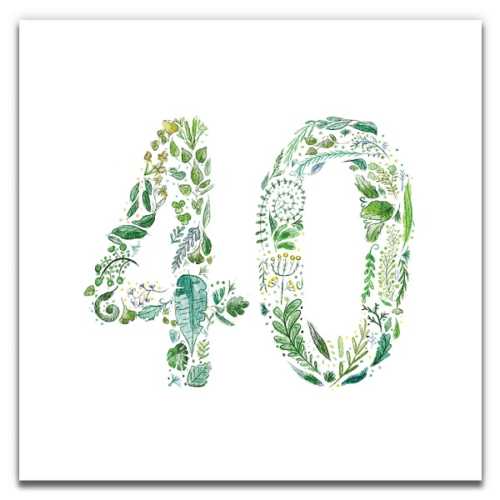 Green 40 Eco-Friendly Greeting Card