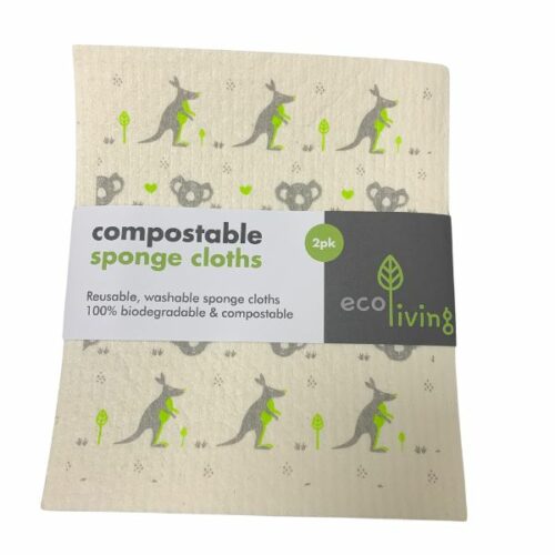 Compostable Sponge Cleaning Cloths Wildlife Rescue x 2