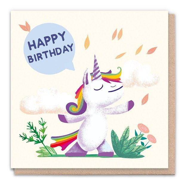 Happy Birthday Unicorn - Eco-Friendly Birthday Card
