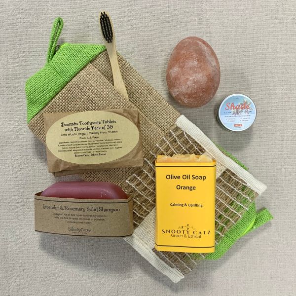Zero Waste Travel Gift Set with Sunscreen eco products egg deodorant