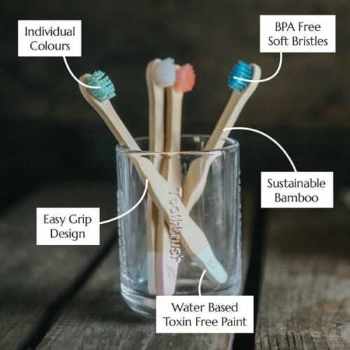 Baby Bamboo Toothbrush 4 Pack Extra Soft Bristles