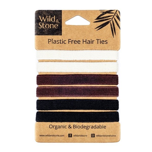 Hair Ties - Plastic Free - 6 Pack Natural