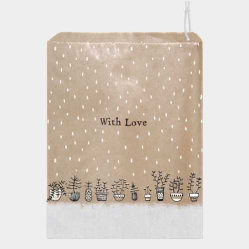East of India Kraft Gift Bag - With Love