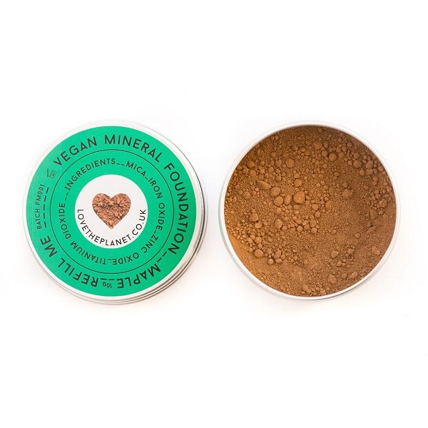 Love The Planet Vegan Mineral Foundation Tin - Maple