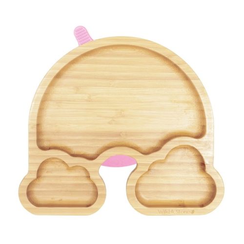 Wild & Stone Bamboo Suction Weaning Plate – Pink