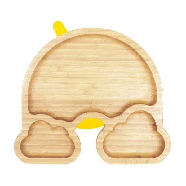 Wild and Stone Baby Bamboo Suction Weaning Plate - Yellow