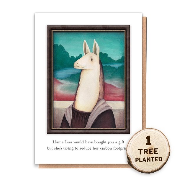 Llama Lisa - Eco-Friendly Greeting Card