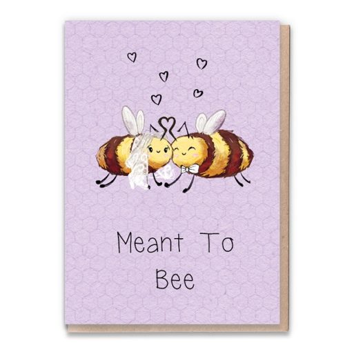 Veil and Bowtie Bees – Eco-Friendly Wedding Card