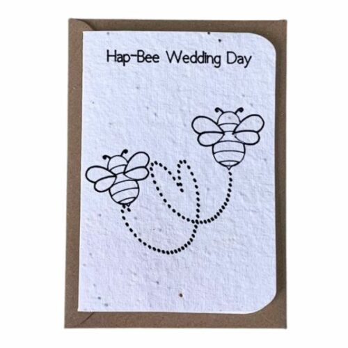 Hap-Bee Wedding Day – Seed Paper Wedding Card