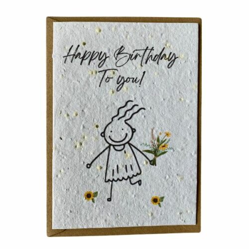 Happy Birthday to You Seed Paper Card