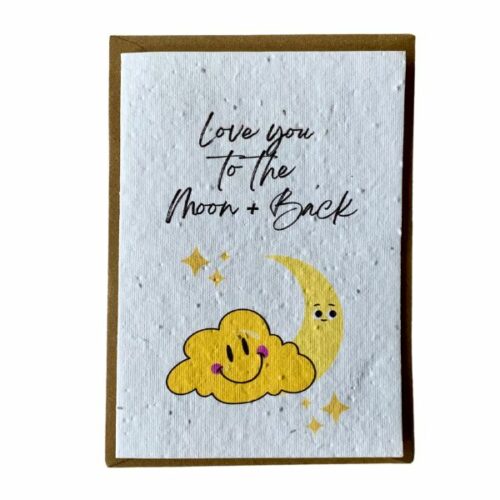 Love You to the Moon and Back Seed Paper Card