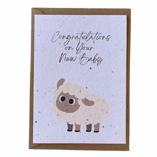 Congratulations on Your New Baby Seed Paper Card