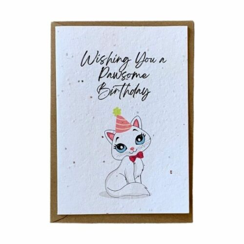 Pawsome Birthday Seed Paper Greeting Card