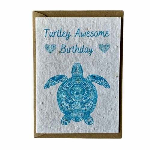 Turtley Awesome Birthday Seed Paper Card