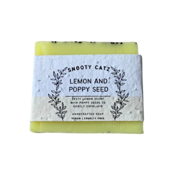 Lemon and Poppy Seed Handcrafted Soap Bar
