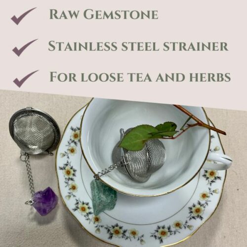 Gemstone Tea Strainer Green Aventurine