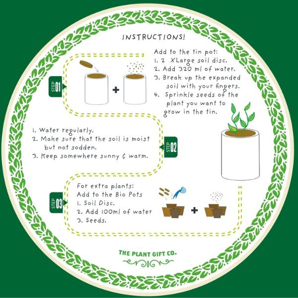 Grow Your Own Plant Kit instructions
