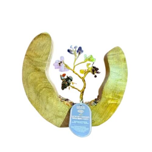 Gemstone Tree Garden Mango Wood Open Ring – Seven Chakra